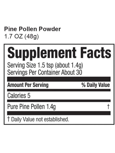 Pine Pollen, Powder, Surthrival, supplement facts