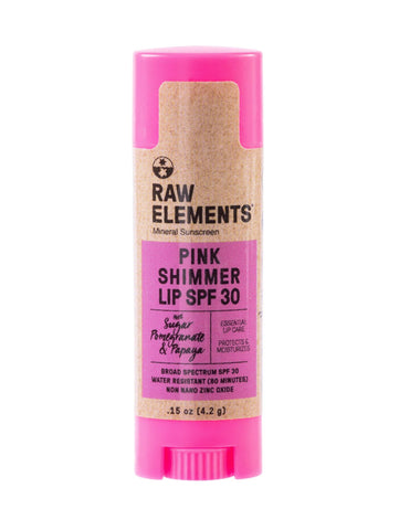 Pink Lip Shimmer, SPF 30, Raw Elements