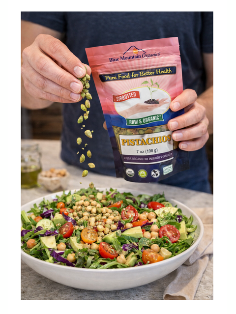 Pistachios, Sprouted, 7oz, Blue Mountain Organics