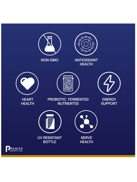 Complejo PQQ con CoQ10, 60 cápsulas, Premier Research Labs 