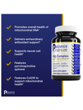 PQQ Complex with CoQ10, 60 Caps, Premier Research Labs, bottle next to the benefits