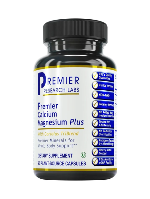 Calcium Magnesium Plus, 90 Veg Caps, Premier Research Labs