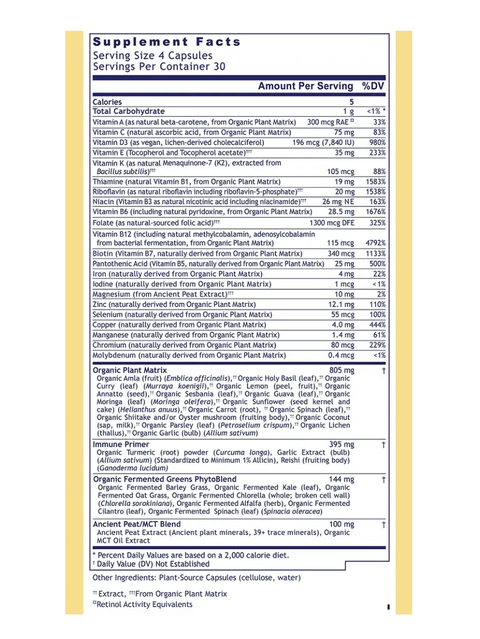 Premier Multi-Vitamin, 120 Caps, Premier Research Labs, supplement facts