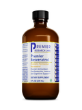 Bottle of Premier Resveratrol supplement from Premier Research Labs on a white background