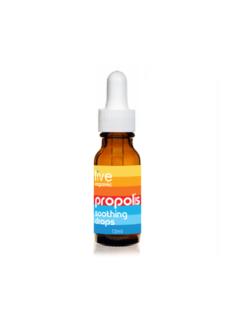 propolis soothing drops, 15ml, live live & organic