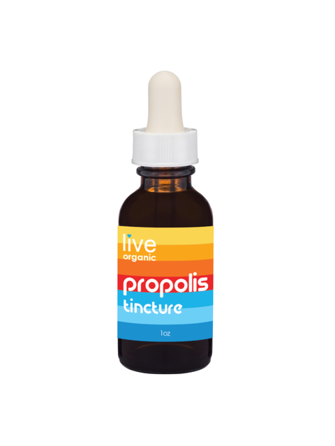 propolis tincture, wild, live live & organic