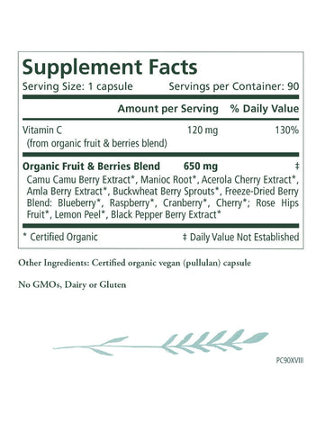 Pure Radiance C, 90 Caps, Pure Synergy, Supplement Facts