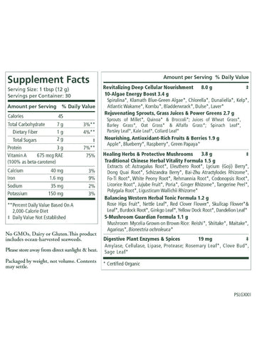 Pure Synergy, Organic Superfood, 270 Capsules, Supplement Facts