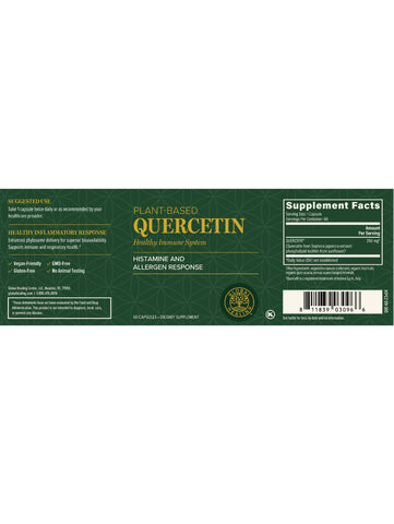 Plant-Based Quercetin, 60 Caps, Global Healing, Label