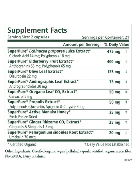 Rapid Rescue, 42 Veg Caps, Pure Synergy, Supplement Facts