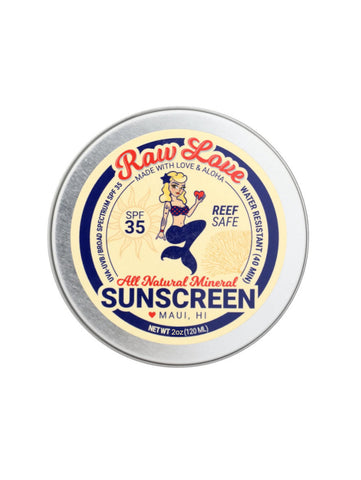 Raw Love Sunscreen, SPF 35, Reef Safe, 2oz