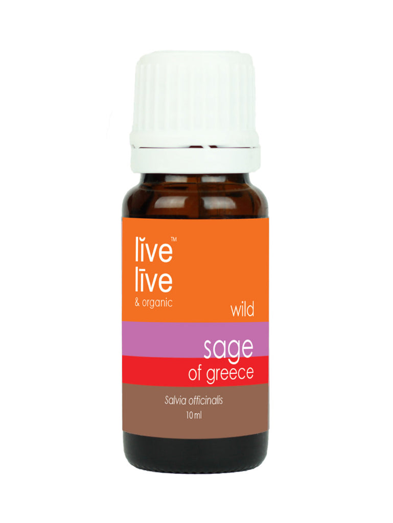 Sage of Greece, Wild Essential Oil, Salvia officinalis, 10ml, Live Live & Organic