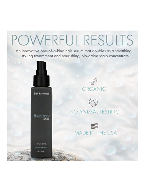 Serum Spray, Anti-Frizz Leave In Conditioner, Josh Rosebrook, information