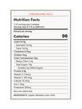 Strawberry Juice, Organic, Cold-Pressed, 8.4oz, Pomona, nutrition facts