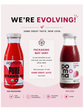 Strawberry Juice, Organic, Cold-Pressed, 8.4oz, Pomona, old and new packaging