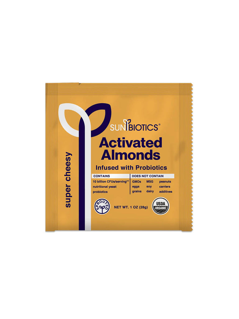 Sunbiotics Activated Almonds, Super Cheesy, Gourmet Probiotic Snacks