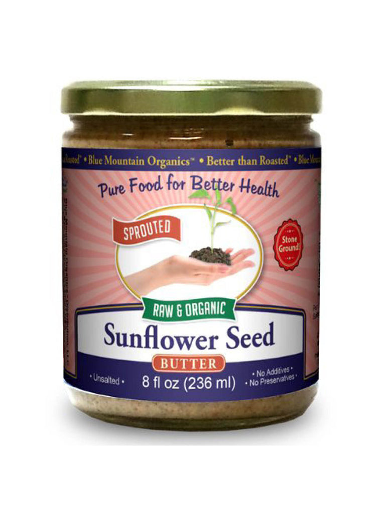 Sunflower Butter, Organic & Sprouted, 8 oz, Blue Mountain Organics