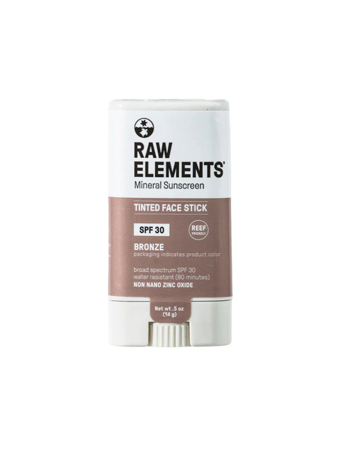 Tinted Face Stick, Bronze, SPF 30, Raw Elements