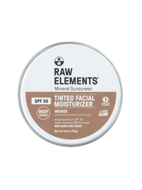 Tinted Facial Moisturizer, Bronze, SPF 30+, 1.8oz, Raw Elements