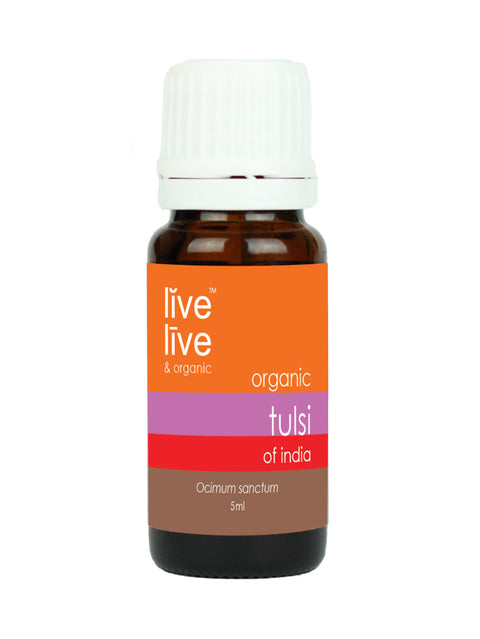 Tulsi of India Essential Oil, Ocimum sanctum, 5ml, Live Live & Organic