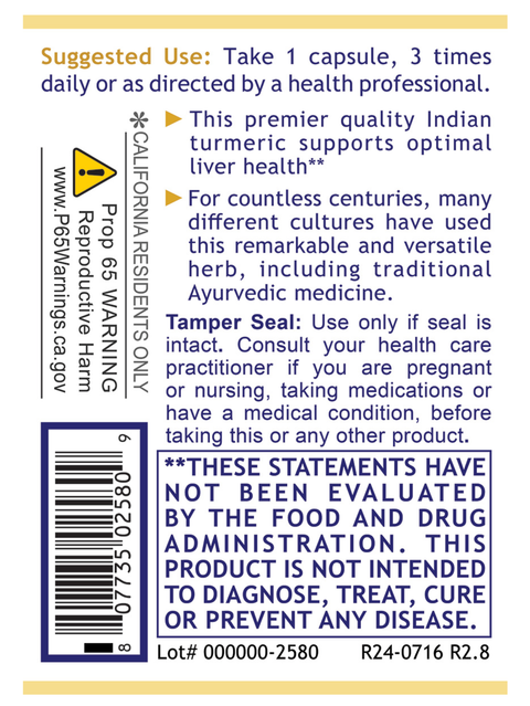 Suggested use for Turmeric, Premier, 60 Veg Caps, Premier Research Labs