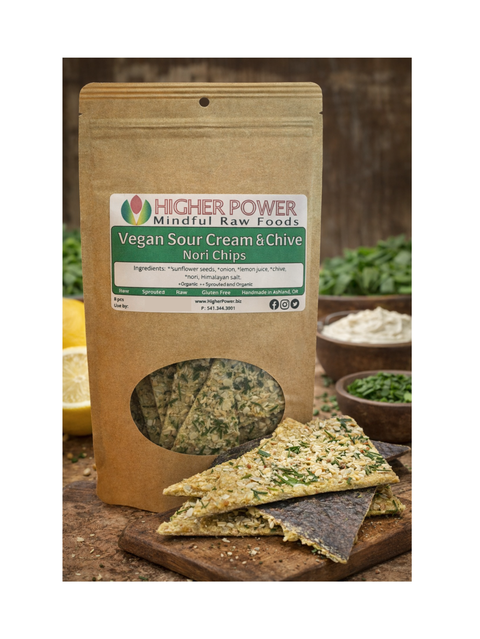 Chips de crema agria y cebollino veganos, mayor poder
