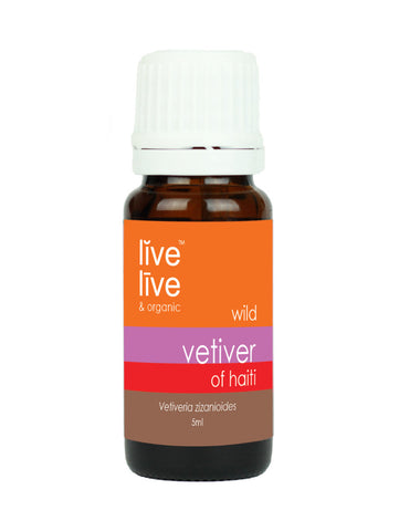 Vetiver of Haiti Essential Oil, Vetiveria zizanioides, 5ml, Live Live & Organic