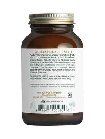 Vita Min Herb, Multivitamin for Men, Pure Synergy, Label