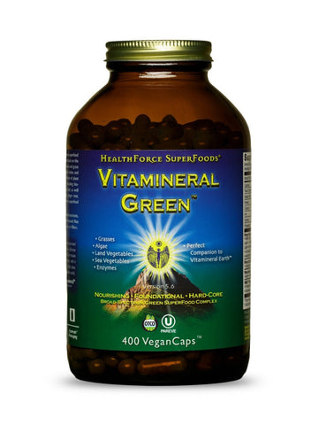 Vitamineral Green, 400 Vegan Caps, Version 5.6, HealthForce SuperFoods