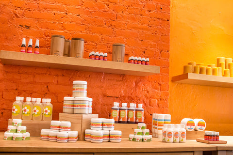 image of a section of live live & organic's store in the east village, nyc