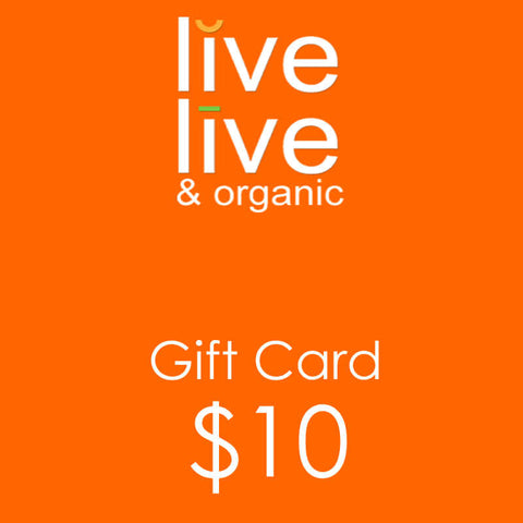 Live Live & Organic Gift Cards $10 - $200