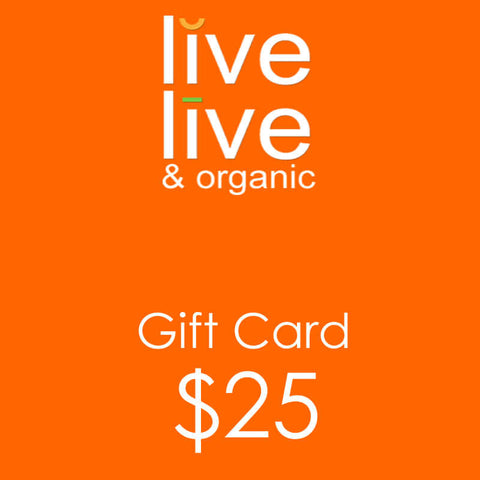 live live & organic Gift Cards $10 - $200